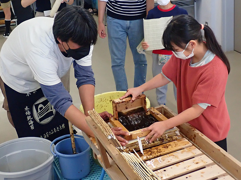 初めての海苔つけ体験